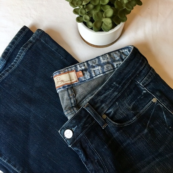 {Paige} Premium Designer Dark Wash Boot Cu… - Picture 2 of 8